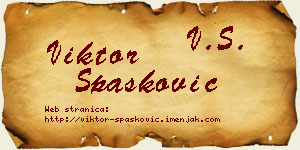 Viktor Spasković vizit kartica